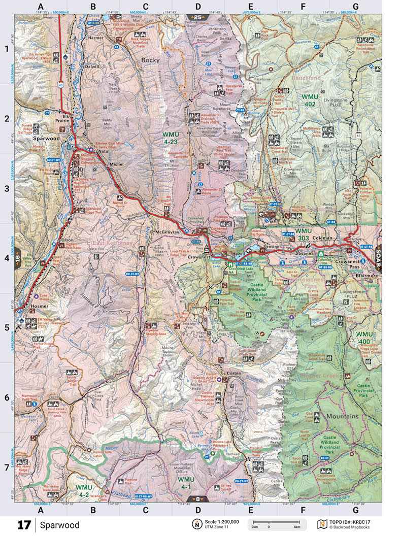 KRBC17 TOPO Map - Sparwood