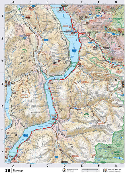 KRBC19 TOPO Map - Nakusp - Backroad Maps