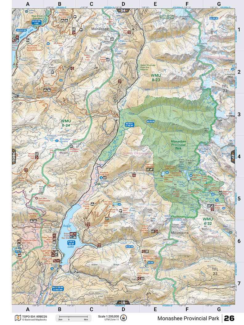 KRBC26 TOPO Map - Monashee Provincial Park