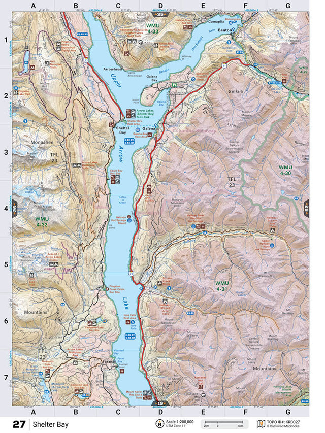 KRBC27 Wall Map - Shelter Bay - Backroad Maps