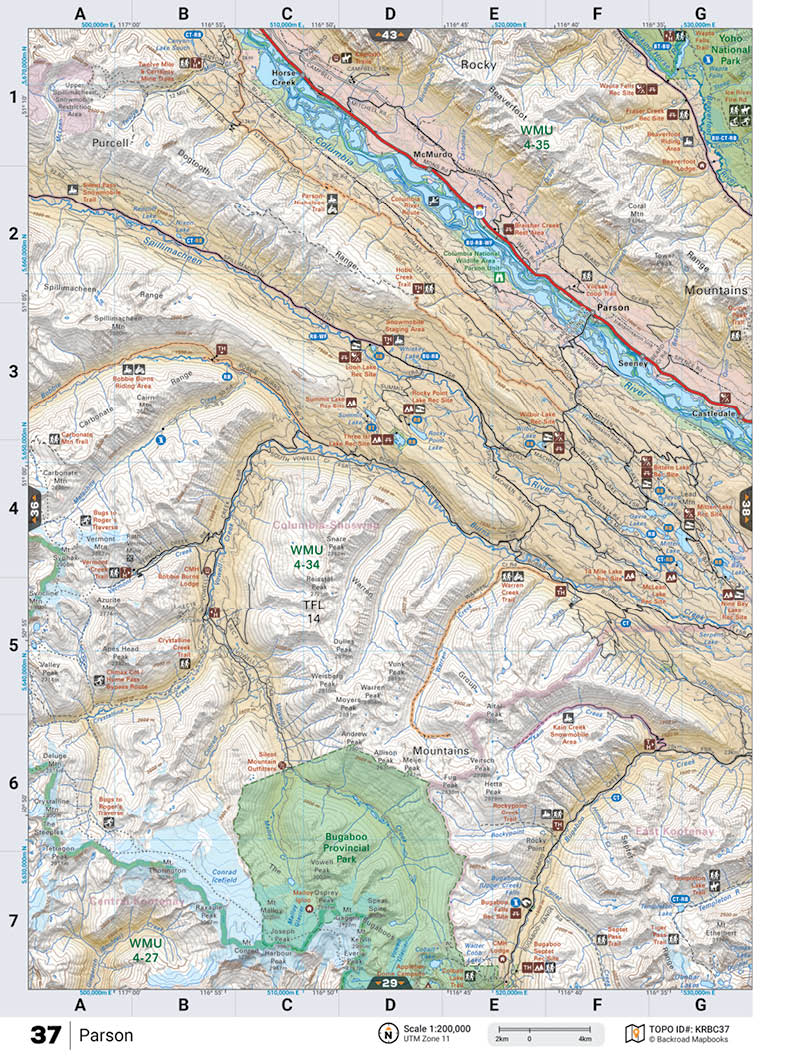 KRBC37 TOPO Map - Parson - Backroad Maps