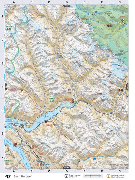 KRBC47 Wall Map - Bush Harbour - Backroad Maps