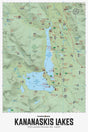Kananaskis Lakes - Peter Lougheed Provincial Park AB - Wall Map - Backroad Maps