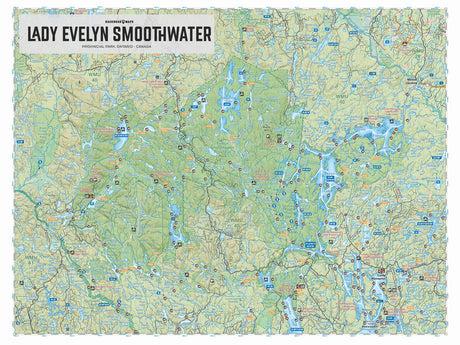 Lady Evelyn Smoothwater Provincial Park ON - Wall Map - Backroad Maps