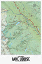 Lake Louise & Area - Banff National Park AB - Wall Map - Backroad Maps