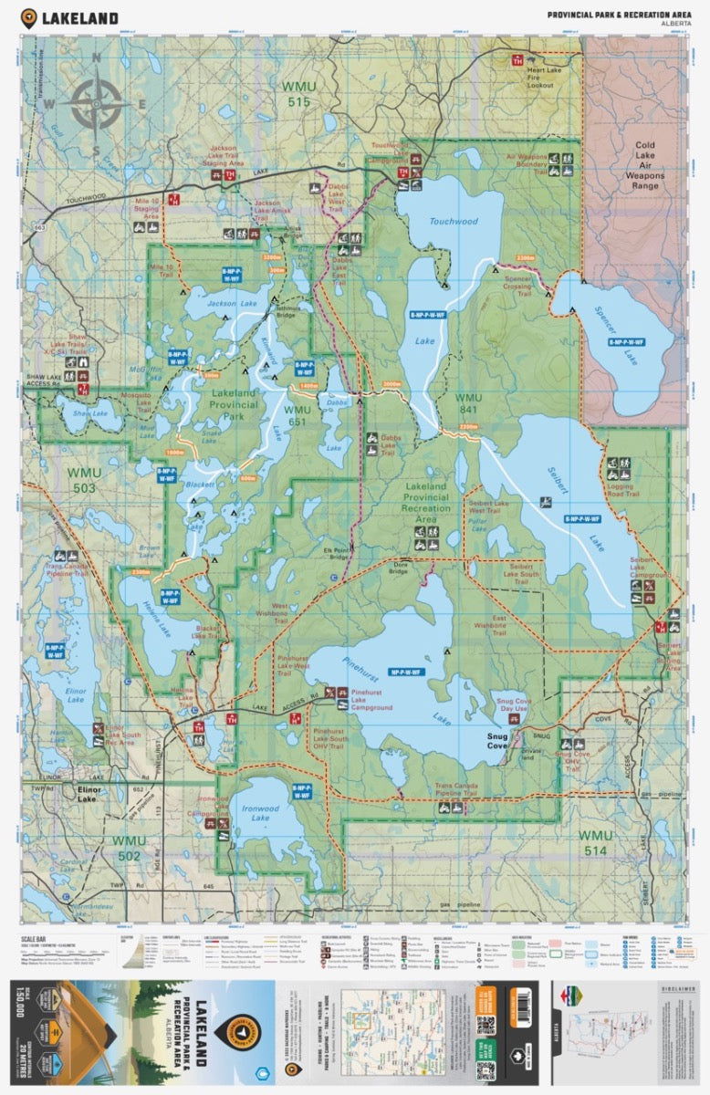 Lakeland Provincial Recreation Area Alberta - Destination Map - Backroad Maps
