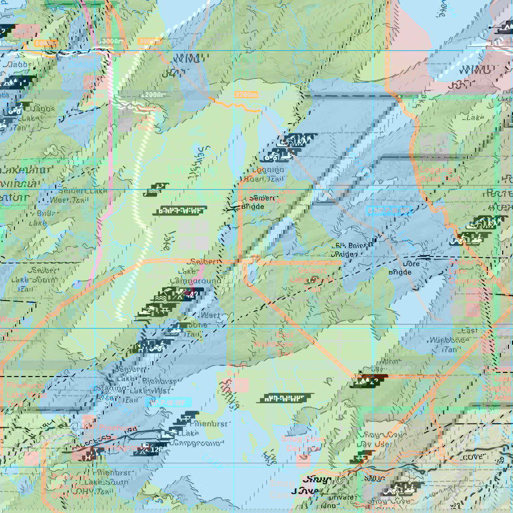 Lakeland Provincial Recreation Area Alberta - Destination Map - Backroad Maps