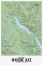 Maligne Lake - Jasper National Park AB - Wall Map - Backroad Maps
