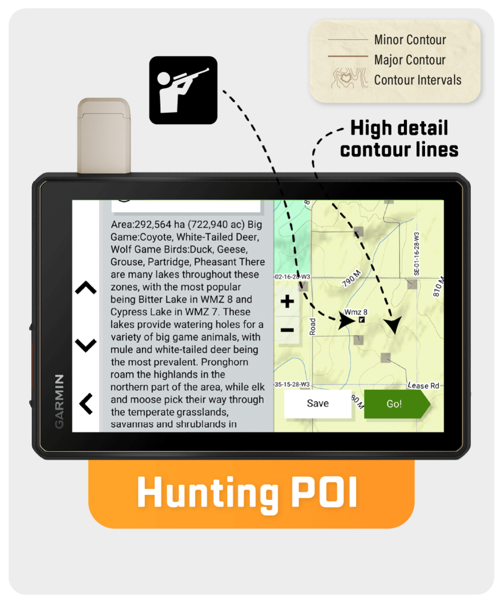 Manitoba GPS Maps Garmin GPS map detail