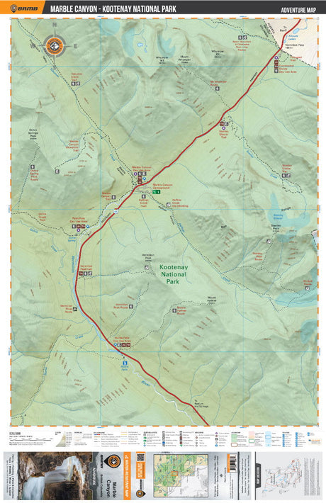 Marble Canyon (Kootenay National Park, BC) - Destination Map - Backroad Maps