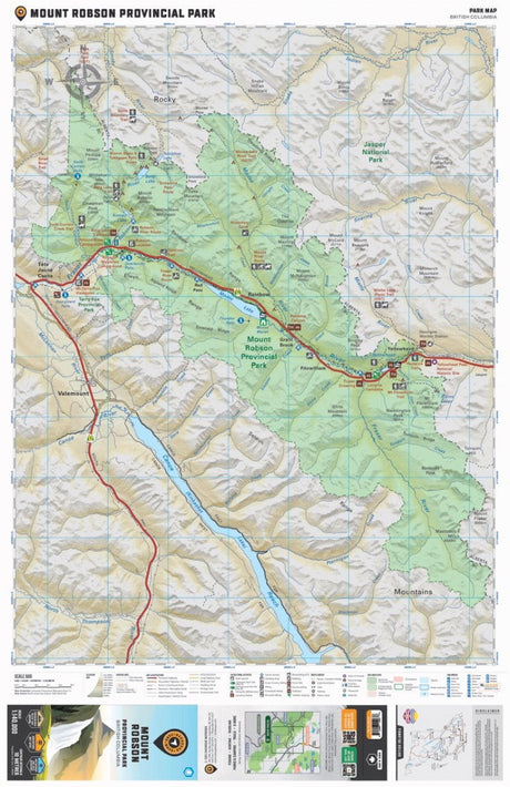 Mount Robson Provincial Map BC - Park Map - Backroad Maps