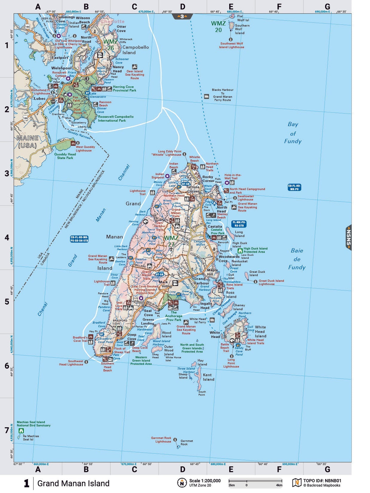 NBNB1 TOPO Map - Grand Manan Island - Backroad Maps