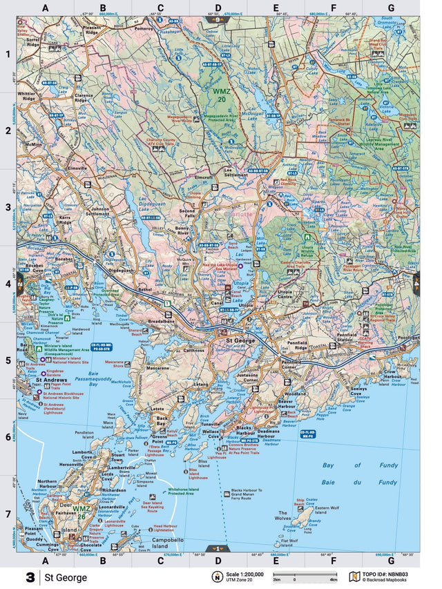 NBNB3 TOPO Map - St George - Backroad Maps