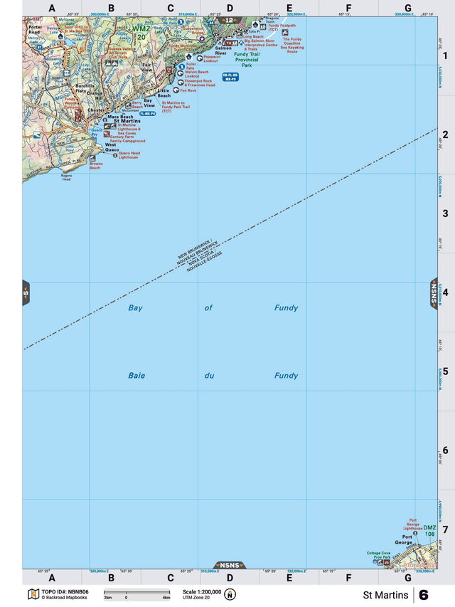 NBNB6 TOPO Map - St Martins - Backroad Maps