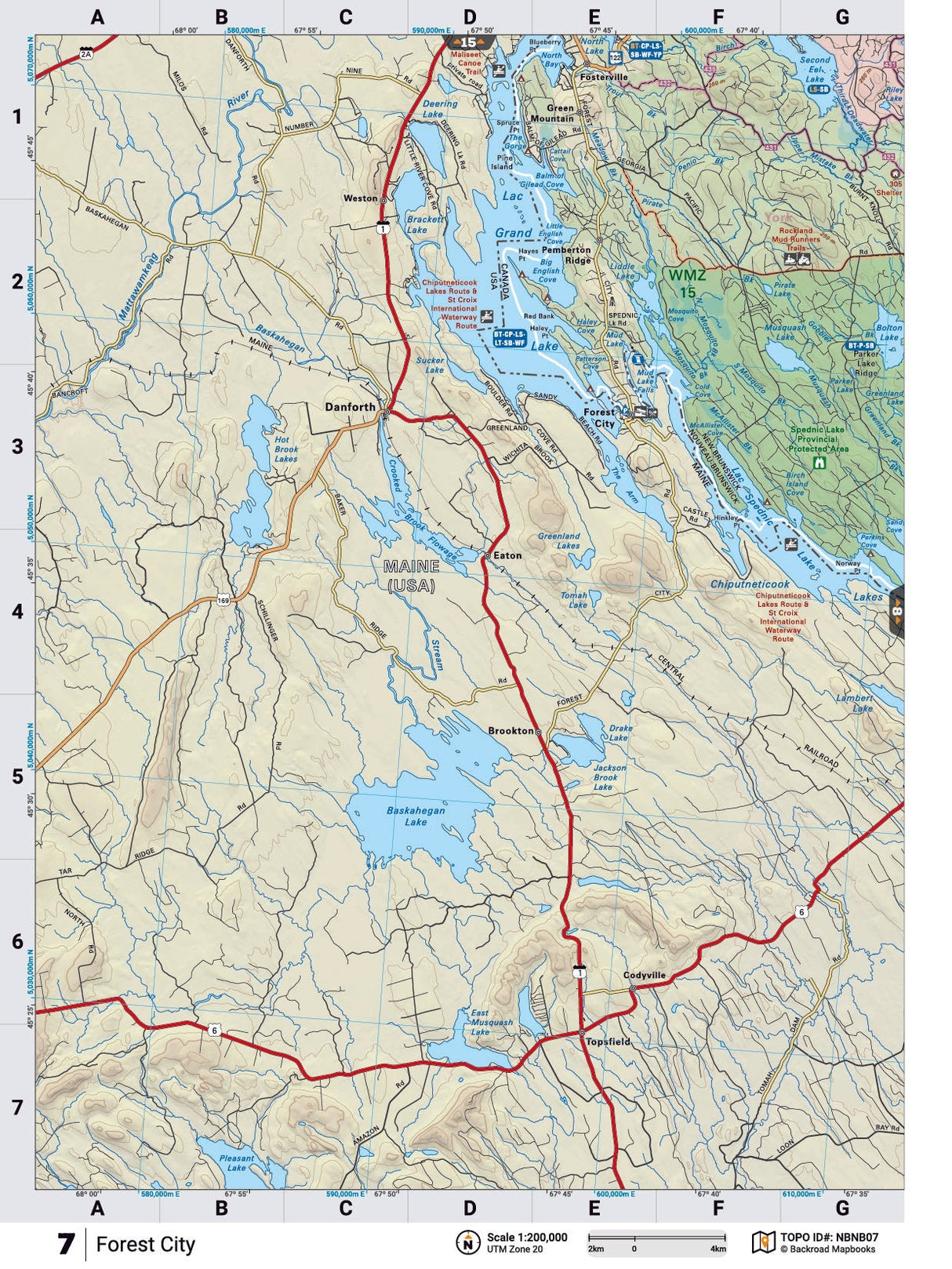 NBNB7 TOPO Map - Forest City - Backroad Maps