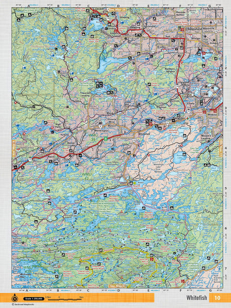 NEON10 Wall Map - Chelmsford - Backroad Maps