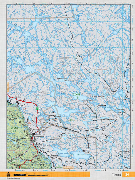 NEON24 TOPO Map - Thorne - Backroad Maps
