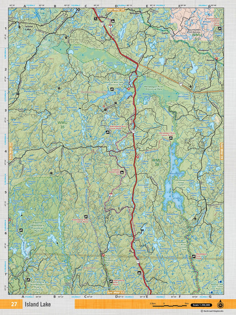 NEON27 TOPO Map - Island Lake - Backroad Maps