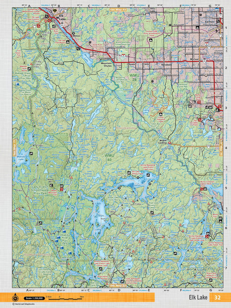 NEON32 TOPO Map - Elk Lake - Backroad Maps