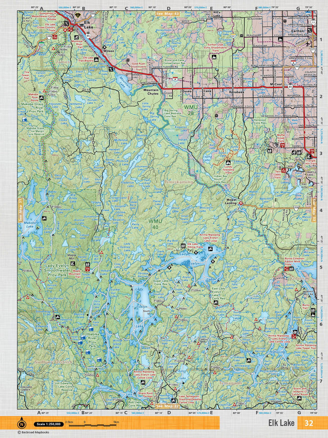 NEON32 TOPO Map - Elk Lake - Backroad Maps