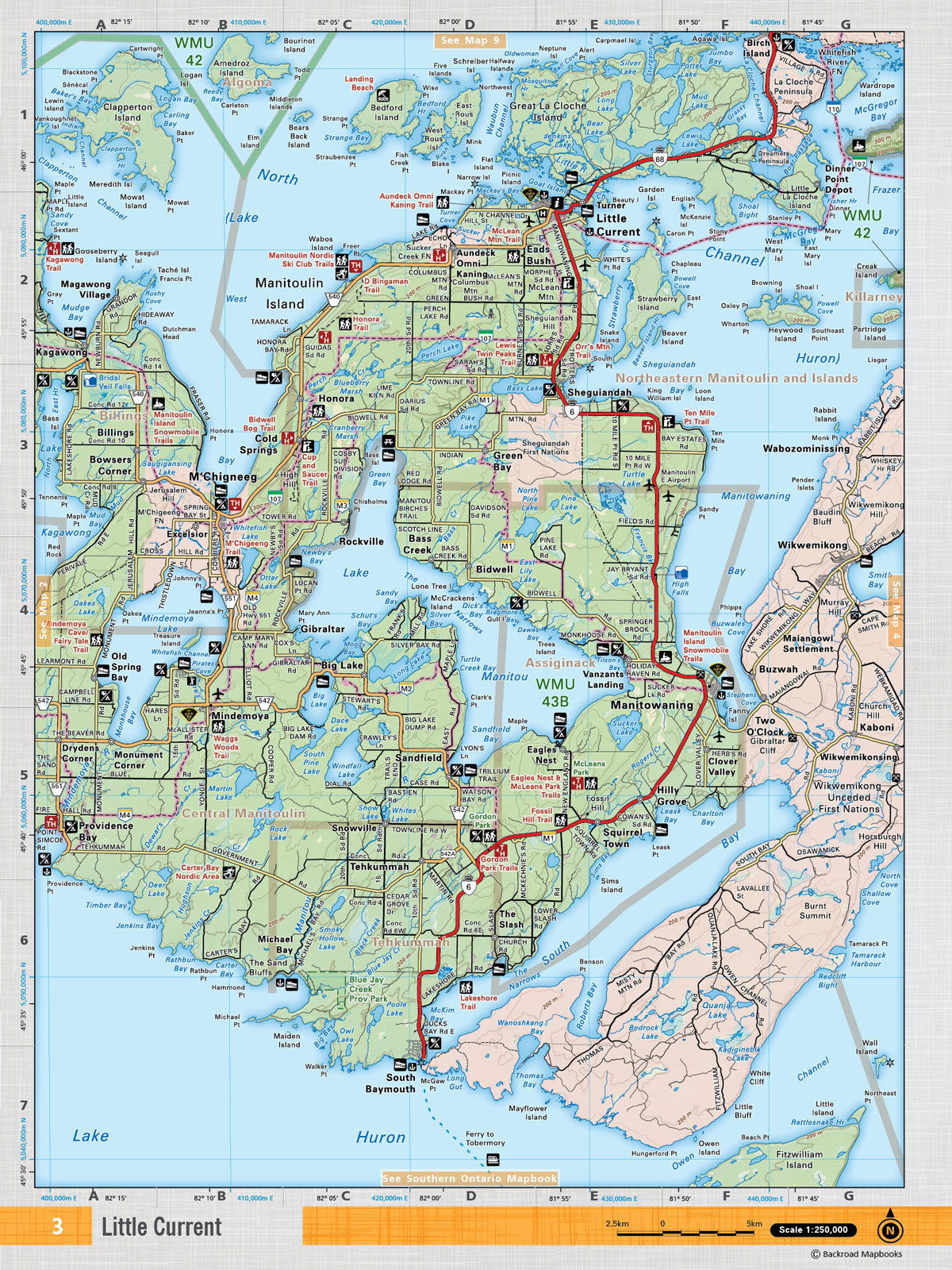 NEON3 TOPO Map - Little Current - Backroad Maps
