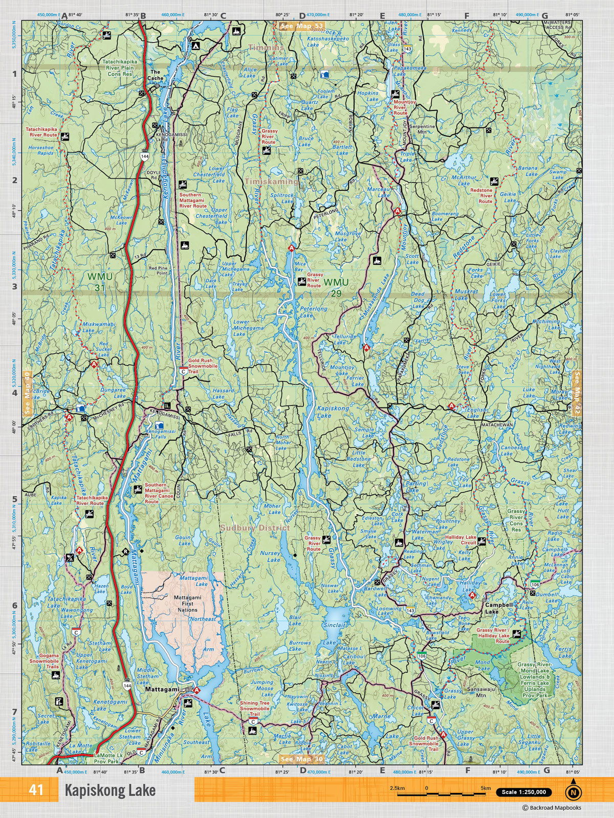 NEON41 TOPO Map - Mattagami - Backroad Maps