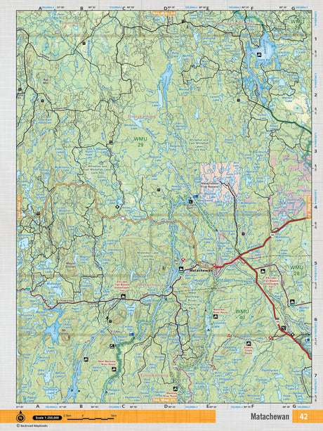 NEON42 TOPO Map - Matachwan - Backroad Maps