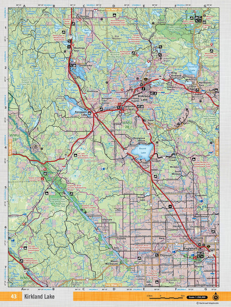 NEON43 TOPO Map - Kirkland Lake - Backroad Maps