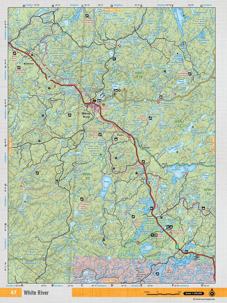 NEON47 TOPO Map - White River - Backroad Maps