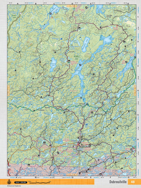 NEON48 TOPO Map - Dubreuilville - Backroad Maps