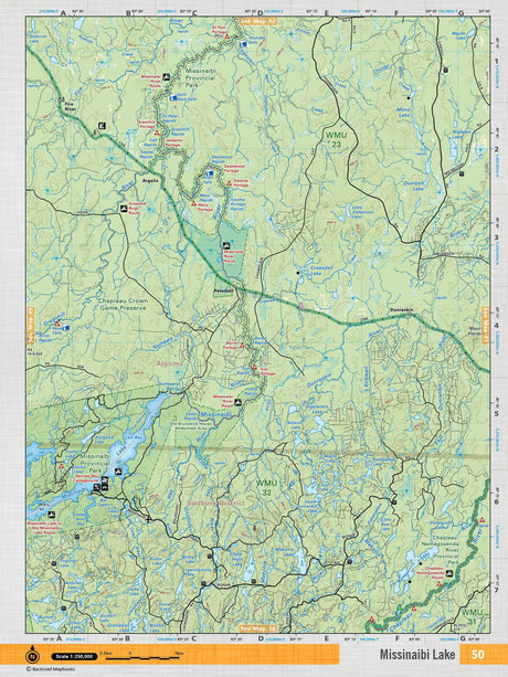 NEON50 TOPO Map - Missinaibi Lake - Backroad Maps