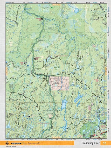 NEON52 TOPO Map - Groudhog River - Backroad Maps