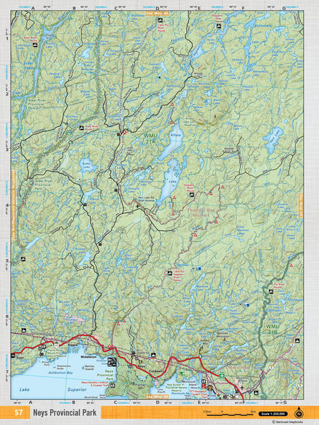 NEON57 TOPO Map - Neys Provincial Park - Backroad Maps