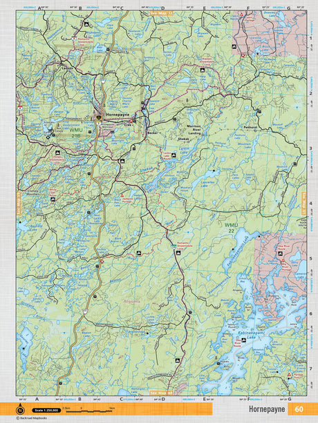 NEON60 TOPO Map - Hornepayne - Backroad Maps