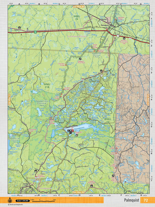 NEON72 TOPO Map - Palmquist - Backroad Maps