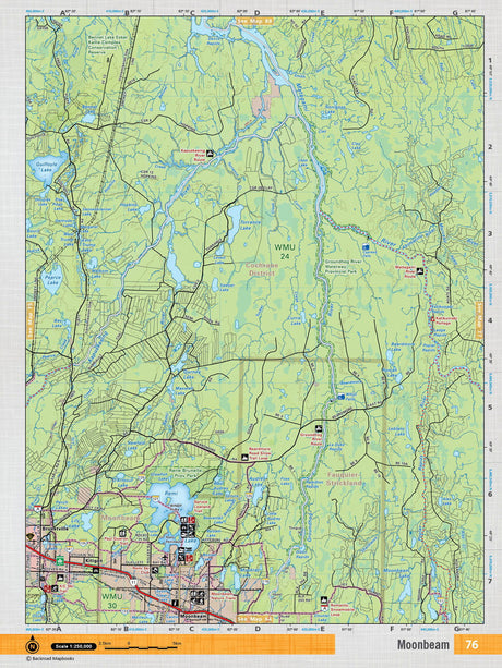 NEON76 TOPO Map - Moonbeam - Backroad Maps