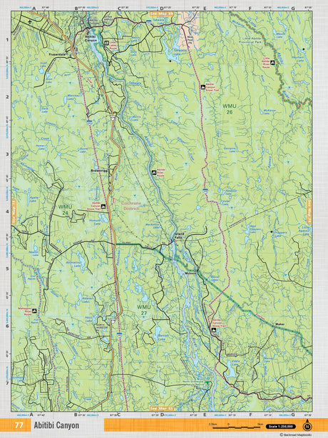 NEON77 TOPO Map - Abitibi Canyon - Backroad Maps