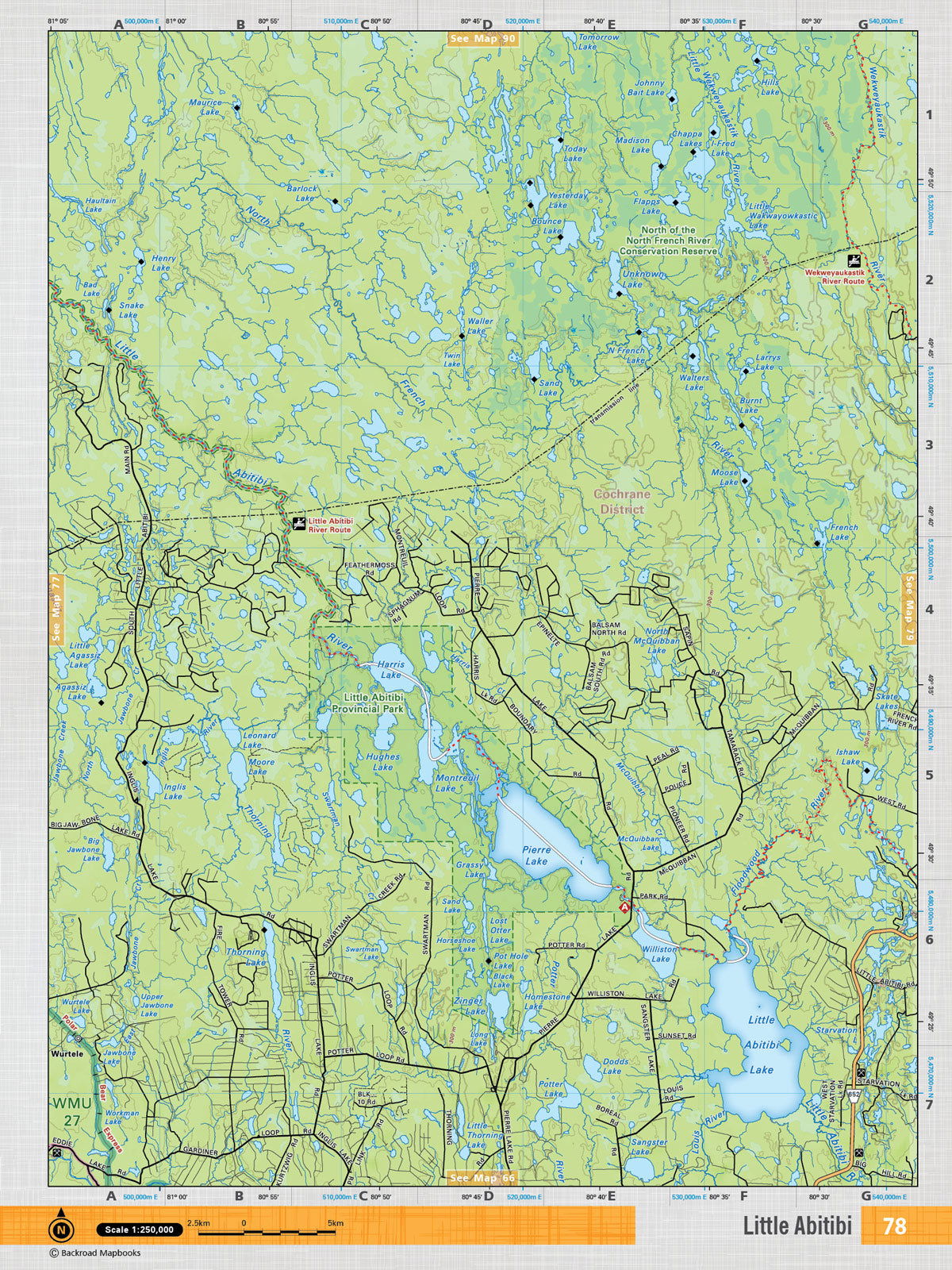 NEON78 TOPO Map - Little Abitibi - Backroad Maps
