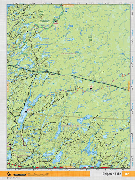 NEON82 TOPO Map - Chipman Lake - Backroad Maps