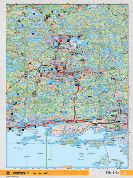 NEON8 TOPO Map - Elliot Lake - Backroad Maps