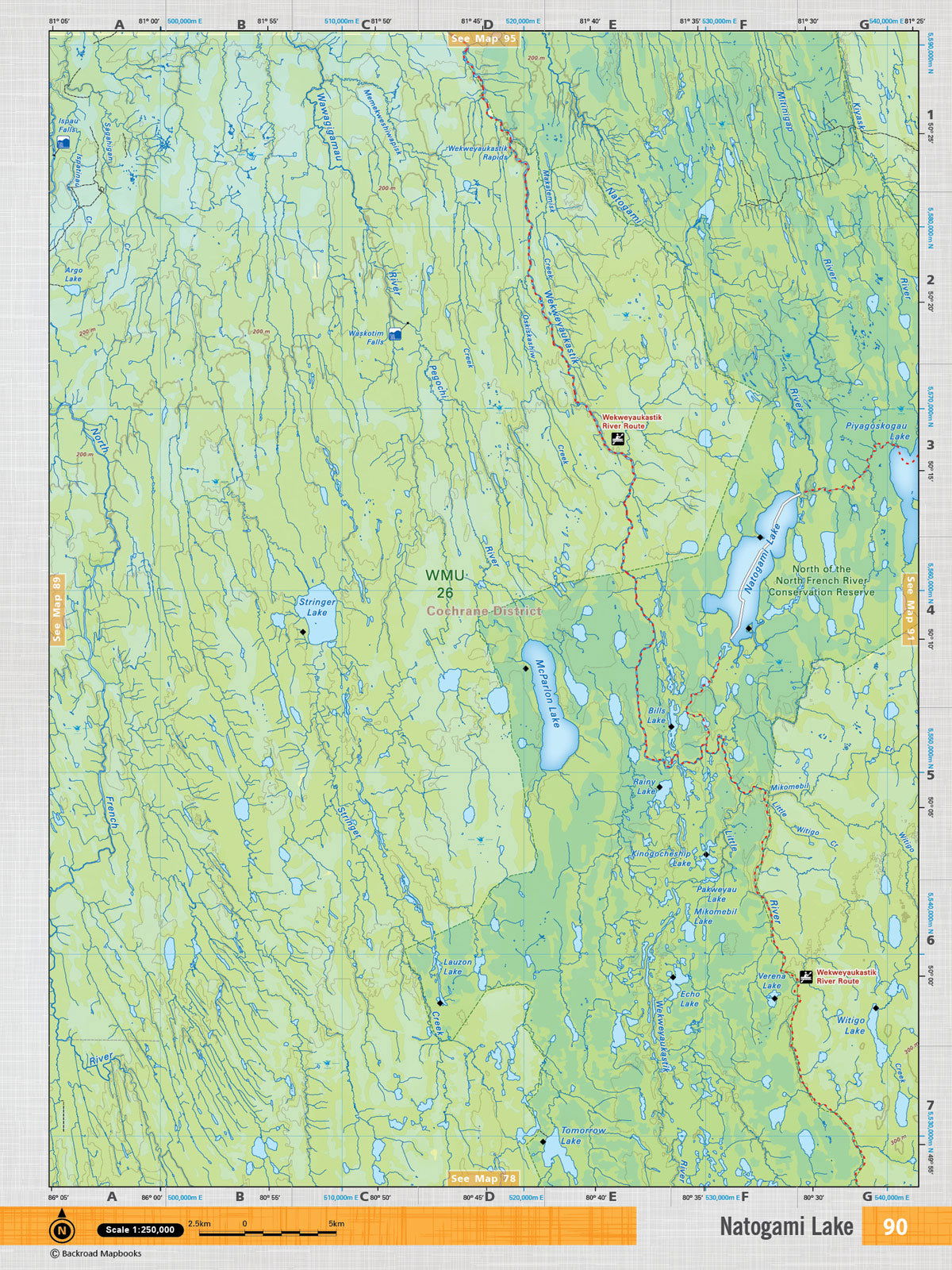 NEON90 TOPO Map - Natogami Lake - Backroad Maps