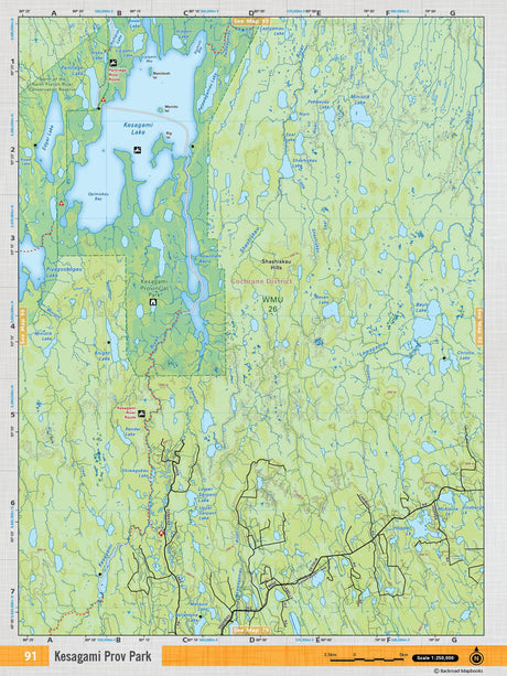 NEON91 TOPO Map - Kesagami Provincial Park - Backroad Maps