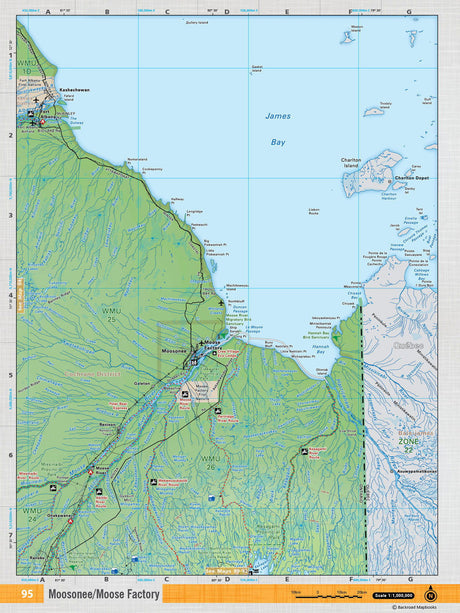 NEON95 TOPO Map - Moosonee/Moose Factory - Backroad Maps