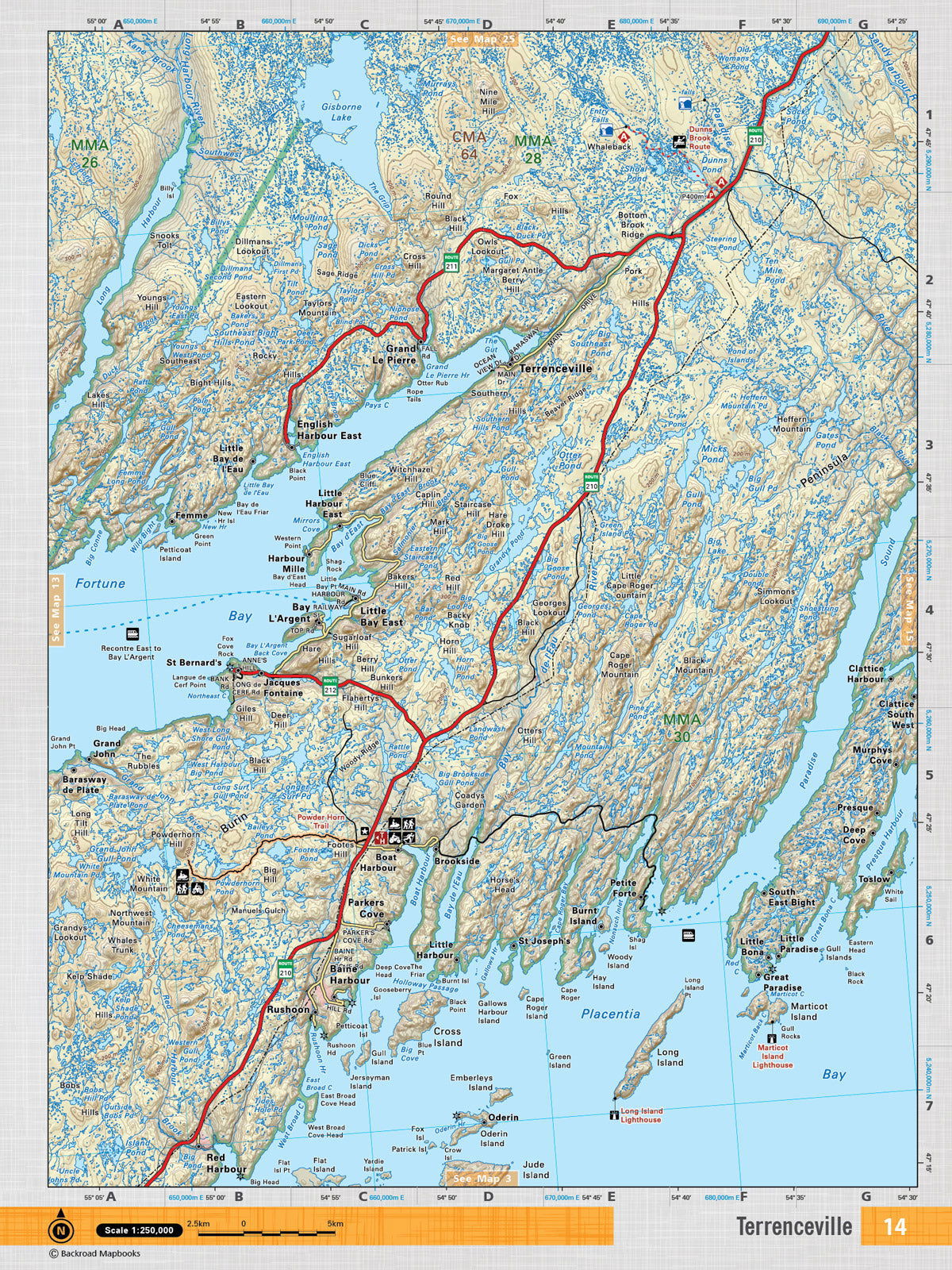 NFLD14 TOPO Map - Terrenceville - Backroad Maps
