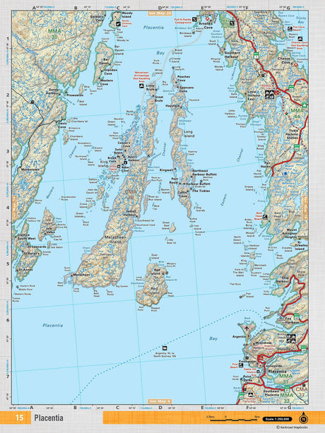 NFLD15 Wall Map - Placentia - Backroad Maps