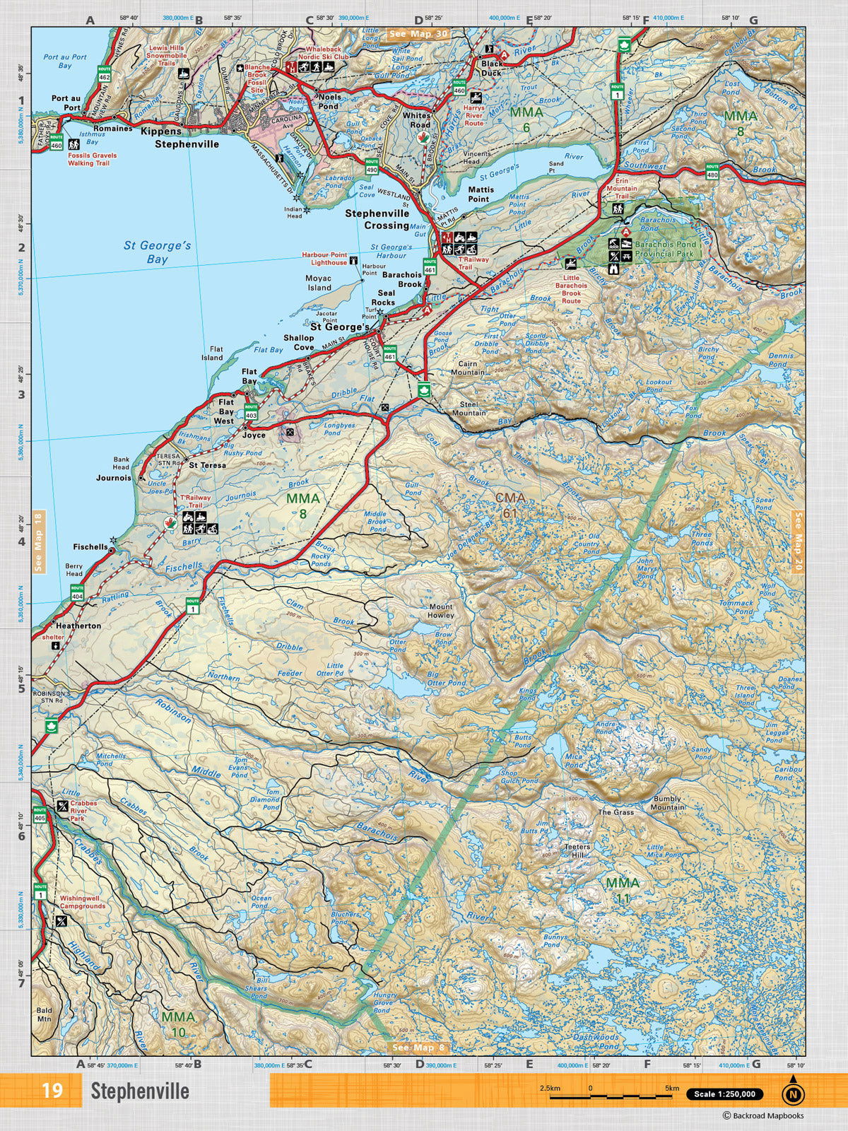 NFLD19 TOPO Map - Stephenville - Backroad Maps