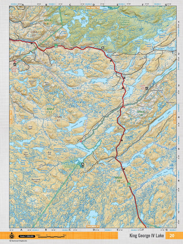 NFLD20 Wall Map - Backroad Maps