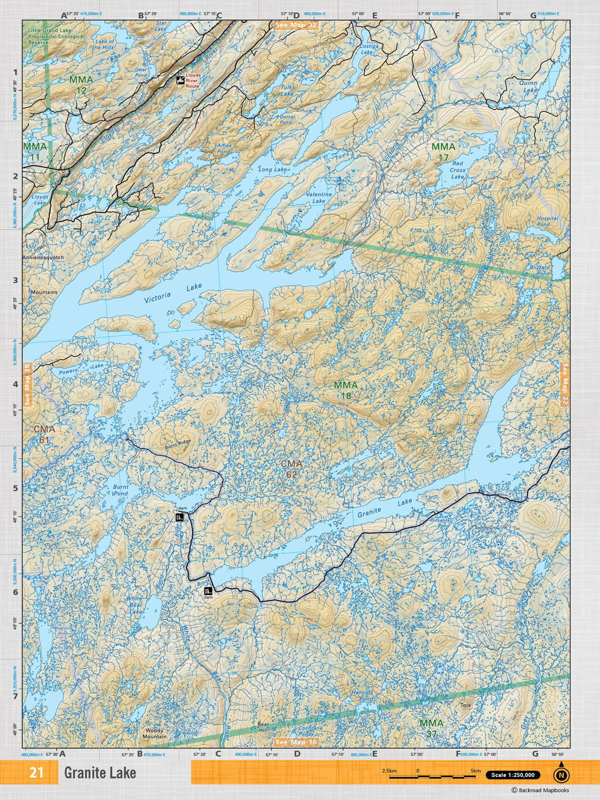NFLD21 TOPO Map - Granite Lake - Backroad Maps
