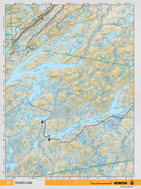 NFLD21 Wall Map - Granite Lake - Backroad Maps
