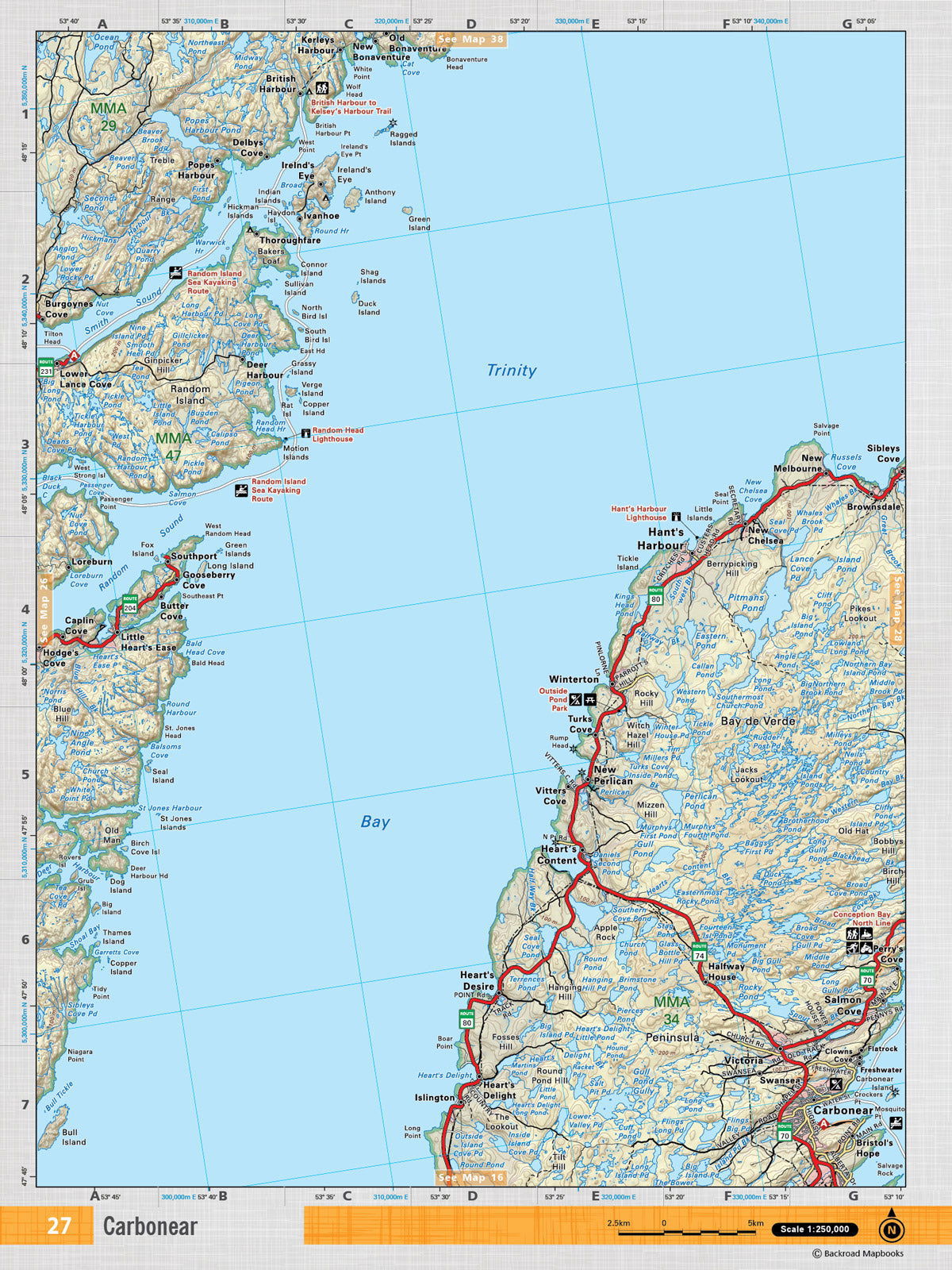 NFLD27 TOPO Map - Carbonear - Backroad Maps